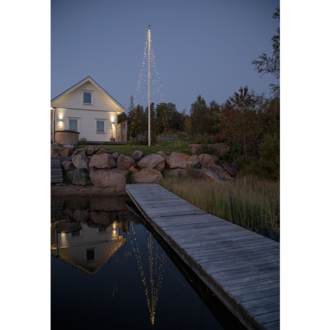 Fahnenmast-Lichter Shiny Warm White