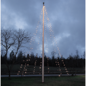 Fahnenmast-Lichter Crispy Ice White