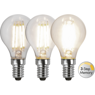 LED-Lampe E14 P45 Clear 3-step memory