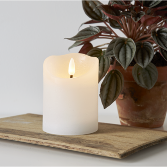 LED Stumpenkerze Flamme Rustic