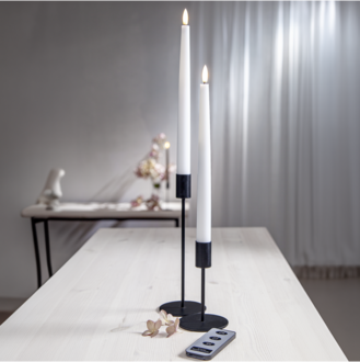 LED Leuchterkerze 2er Set Flamme Slim